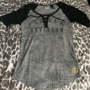 Worn once! Harley-Davidson baseball tee women’s XS